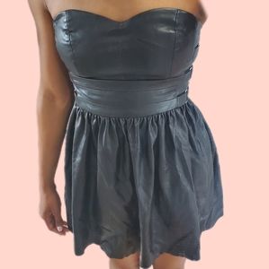 Zara Faux Leather Mini Dress
